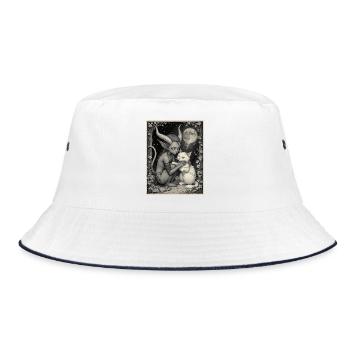 Moonlit Demon - Bucket Hat - white/navy - Front
