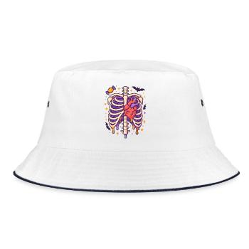 Anatomy Gothic Thoracic Cage - Bucket Hat - white/navy - Front