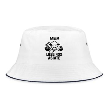 Favorite Asian food - Bucket Hat - white/navy - Front