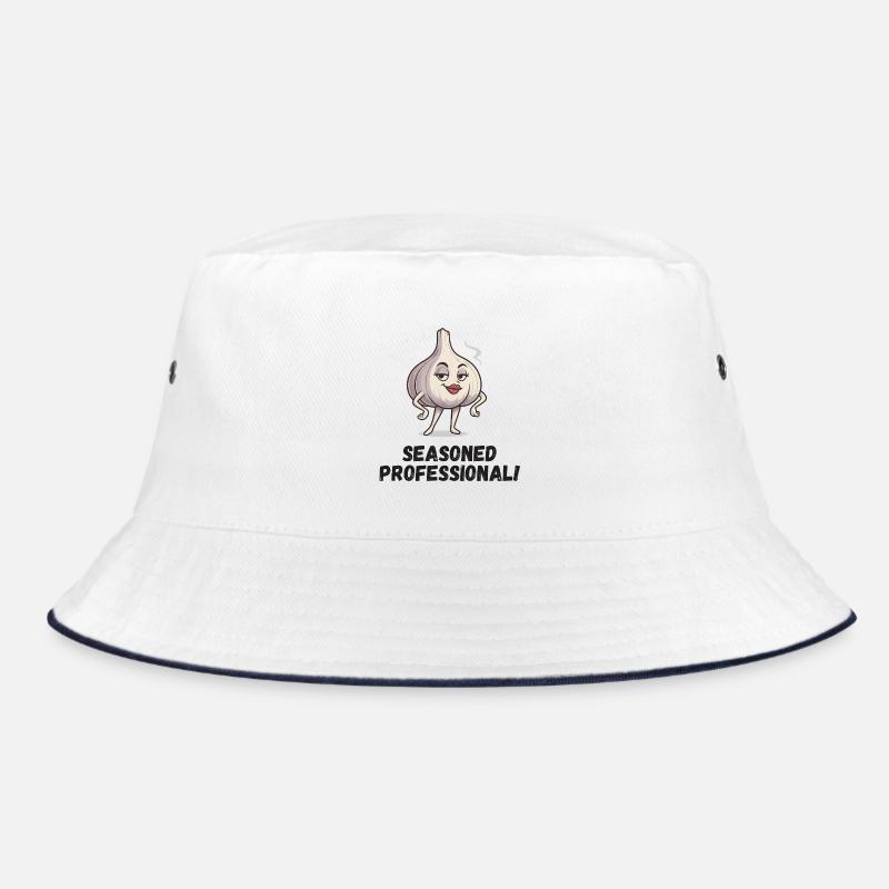 Knoblauch Dame - selbstbewusst Karikatur  Bucket Hat
