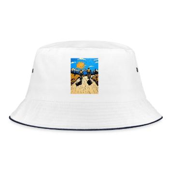 Sonnenweg for two - Bucket Hat - white/navy - Front