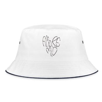 Amore Mio Lettering - Bucket Hat - white/navy - Front