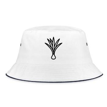 leek - Bucket Hat - white/navy - Front