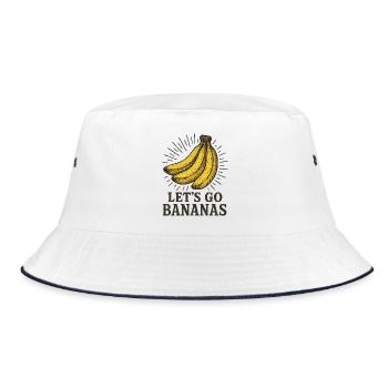 Bananas Lets Go Bananas - Bucket Hat - white/navy - Front