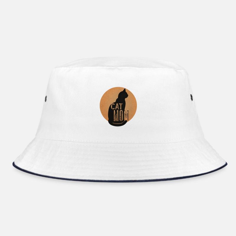 Silhouette de maman chat dans le style vintage Bob