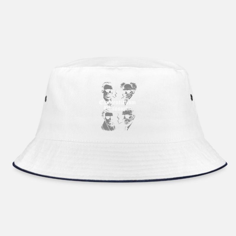 Existentialism Philosophy Portraits Bucket Hat