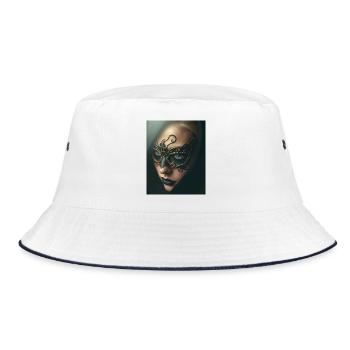 Gold Masked Enchantment Woman Black -GBC - Bucket Hat - white/navy - Front