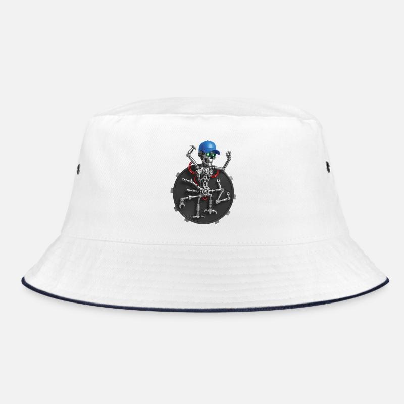 ICH BIN GI, BIN EIN GEEK #2 – Geek & Science-Fiction - Bucket Hat - Weiß/Navy
