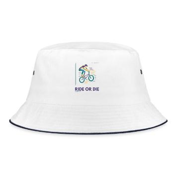 Maillot BMX Ride or Die | Streetwear Design - Bob - blanc/marine - Devant