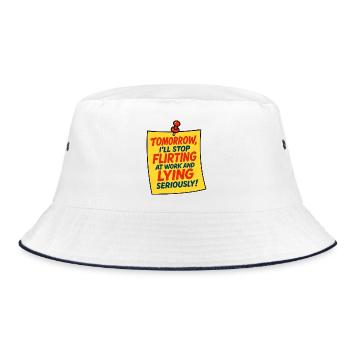 Chemise de conception de citation d’humour de bureau drôle - Bob - blanc/marine - Devant