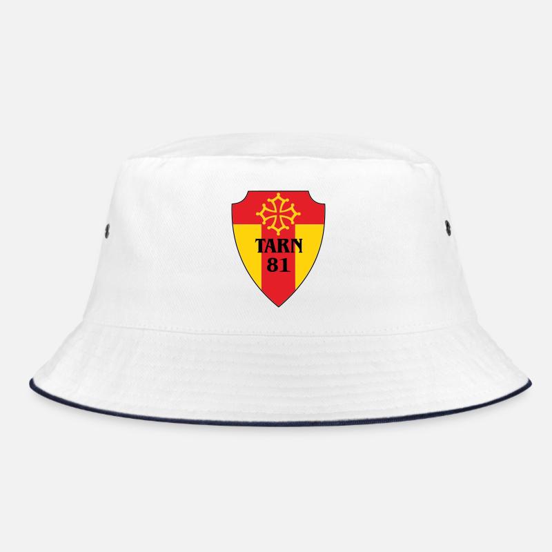 Tarn-Wappen 81 - Bucket Hat - Weiß/Navy
