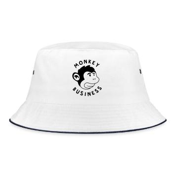 Monkey Business – Monkey Strong Graffiti Jungle - Bucket Hat - white/navy - Front