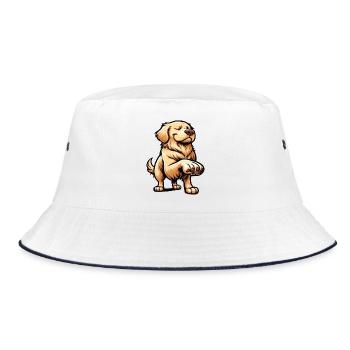 Golden Retriever Goldie Goldiepropriétaire Goldies - Bob - blanc/marine - Devant