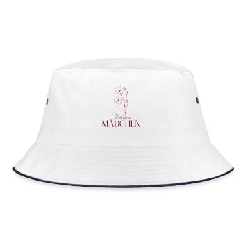 Blumenmädchen - Bucket Hat - Weiß/Navy - Vorne