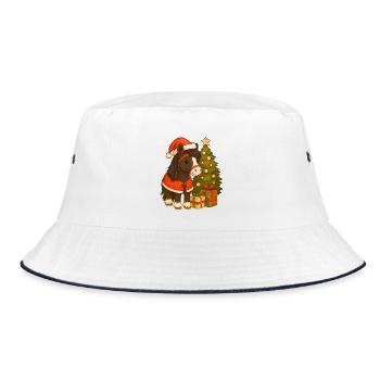 pony_weihnachten - Bucket Hat - white/navy - Front
