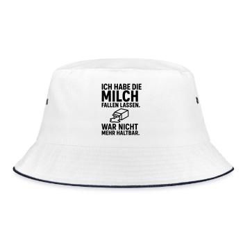 Milk dropping shelf life - Bucket Hat - white/navy - Front