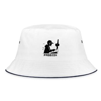 Gamer Silhouette noir - Passion - Bob - blanc/marine - Devant