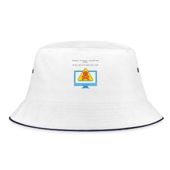 Avertissement sur l’humour sur l’écran bleu sur le crâne - Bob - blanc/marine - Devant
