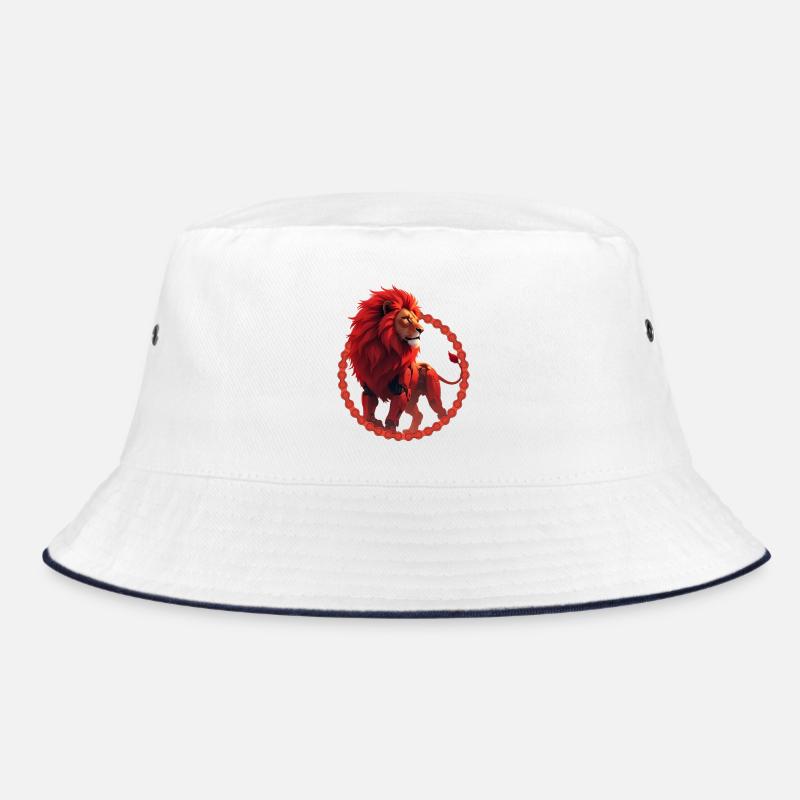 Lion Cyber Rouge dans le ring - Bob - blanc/marine