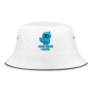 AI Debug: AI takes over debugging - Bucket Hat - white/navy - Front