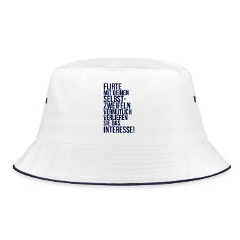 about going wild: Flirt with your self-doubt - Bucket Hat - white/navy - Front