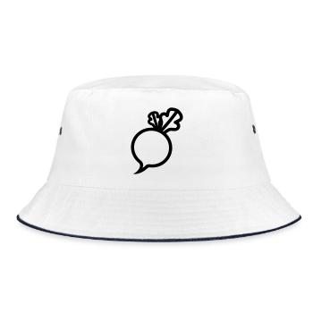 turnip - Bucket Hat - white/navy - Front