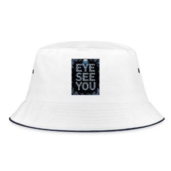Auge im Schriftzug Eye See You - Ich sehe Dich - Bob - blanc/marine - Devant