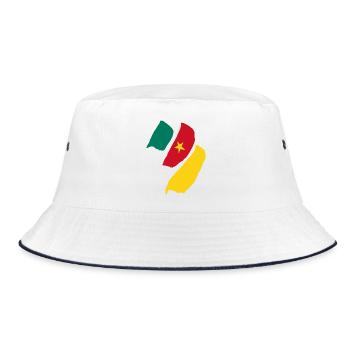 Cameroon Flag - Bucket Hat - white/navy - Front