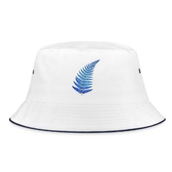 Blue Fern Dream - Bucket Hat - white/navy - Front