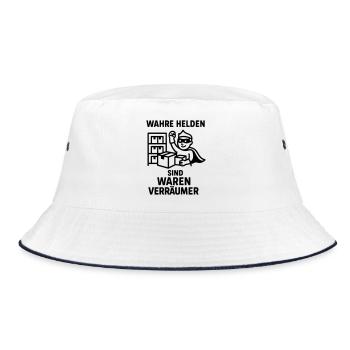 waren verräumer helden - Bucket Hat - Weiß/Navy - Vorne