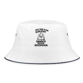 hangovers drink mood crappy headache - Bucket Hat - white/navy - Front