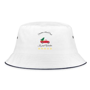 Christmas Without Christ Is Just Winter - Bucket Hat - white/navy - Front
