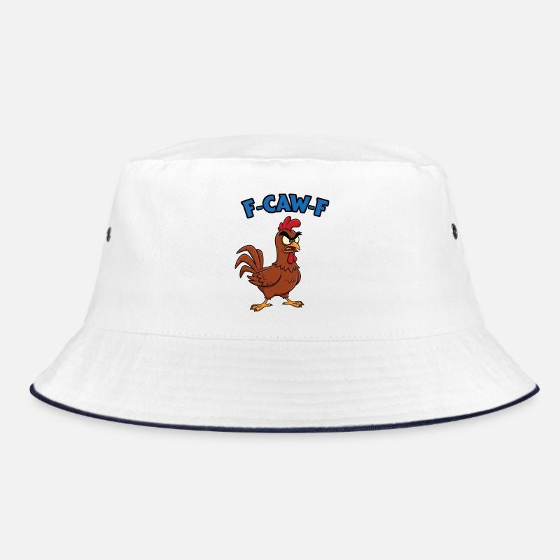 F-CAW-F Hahn - Meme Chicken Illustration Bucket Hat