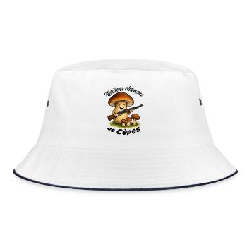Best Porcini Hunters - Bucket Hat - white/navy - Front