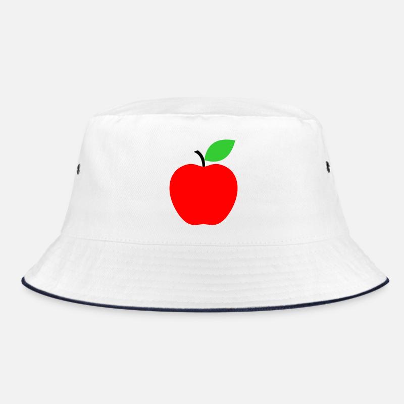 Roter Apfel Minimalist Icon Bucket Hat