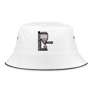 Espresso Coffee Maker Coffee - Bucket Hat - white/navy - Front