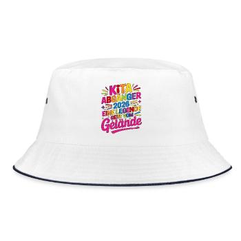 Daycare Graduates 2026: A Legend Leaves the Site - Bucket Hat - white/navy - Front