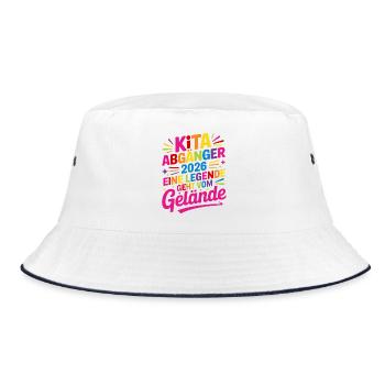 Daycare Graduates 2026: A Legend Leaves the Site - Bucket Hat - white/navy - Front