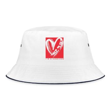 Stroke Stroke - Bucket Hat - white/navy - Front
