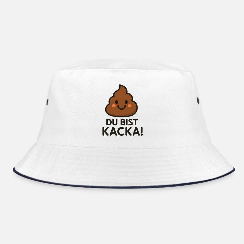 kacka - Bucket Hat - Weiß/Navy
