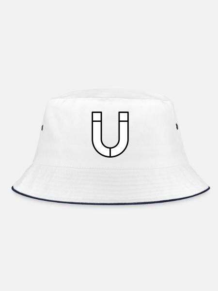 Magnet - Bucket Hat - Weiß/Navy - Vorne