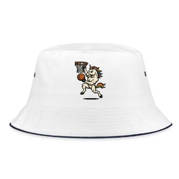 Rainbow Unicorn Slam Dunk - Bucket Hat - white/navy - Front