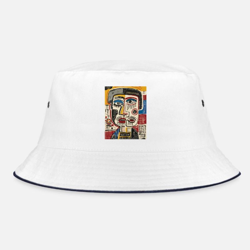 Lebendiges kubistisches Gesicht Bucket Hat