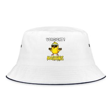 Funny Gym Saying - Gym Leek - Bucket Hat - white/navy - Front