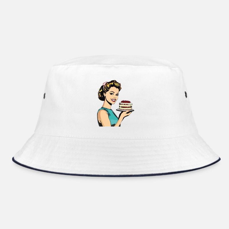 Backen Torte Backkönigin Backfee Bäckerin Pop Art Bucket Hat