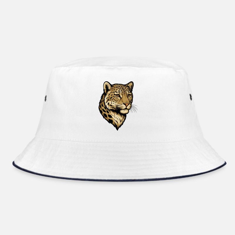 Leopard Head Illustration Bucket Hat