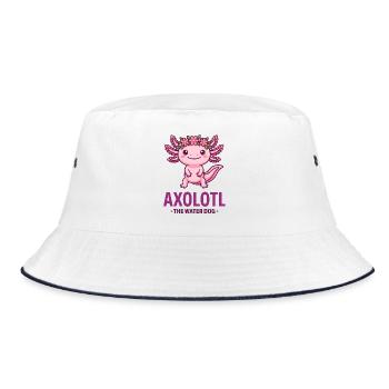 AXOLOTL LE CHIEN D’EAU Couronne de fleurs roses mignonne - Bob - blanc/marine - Devant