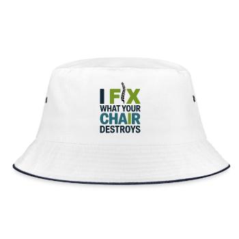 Chiropracteur Je répare ce que votre chaise détruit Pro - Bob - blanc/marine - Devant