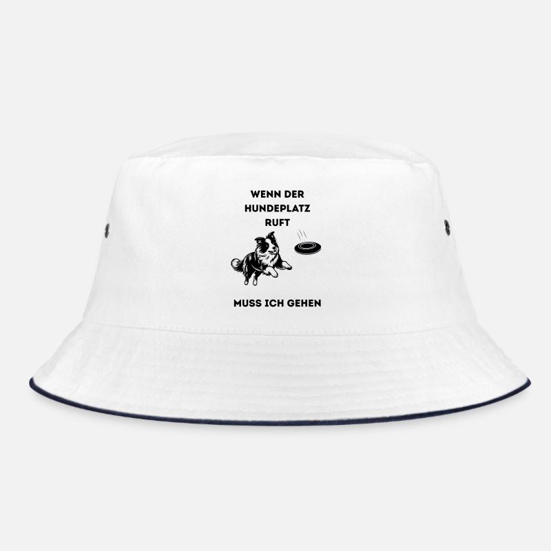 Wenn_der_Hundeplatz_ruft-_-1- - Bucket Hat - white/navy