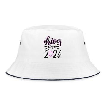 Driving License 2026 Driving Test Driving License Test - Bucket Hat - white/navy - Front